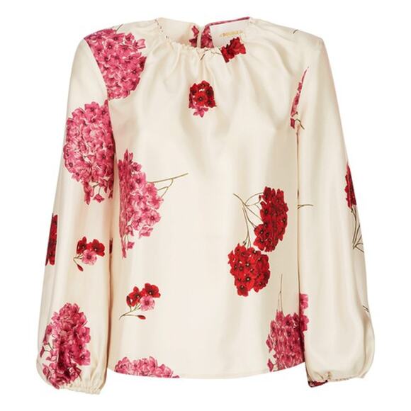 NWT! La Doublej Twill Silk Charming Top Ortensia SMALL - Picture 1 of 8